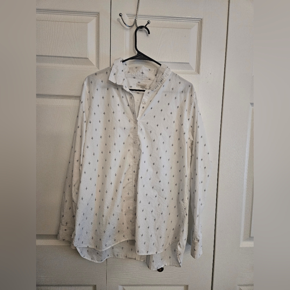Garnet Hill Women's Button Up Long Sleave
